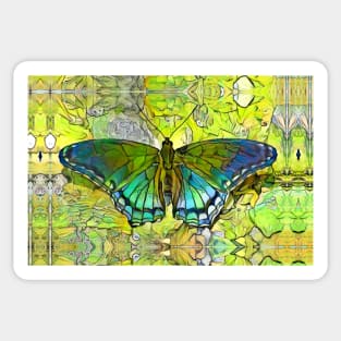 If Butterfly Flew Green Sticker